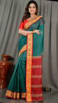 Exclusive Collection Beautiful Khadi Cotton Green Handloom Saree