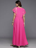 Ahalyaa Women's Traditional wear Dress - Pink - Distacart