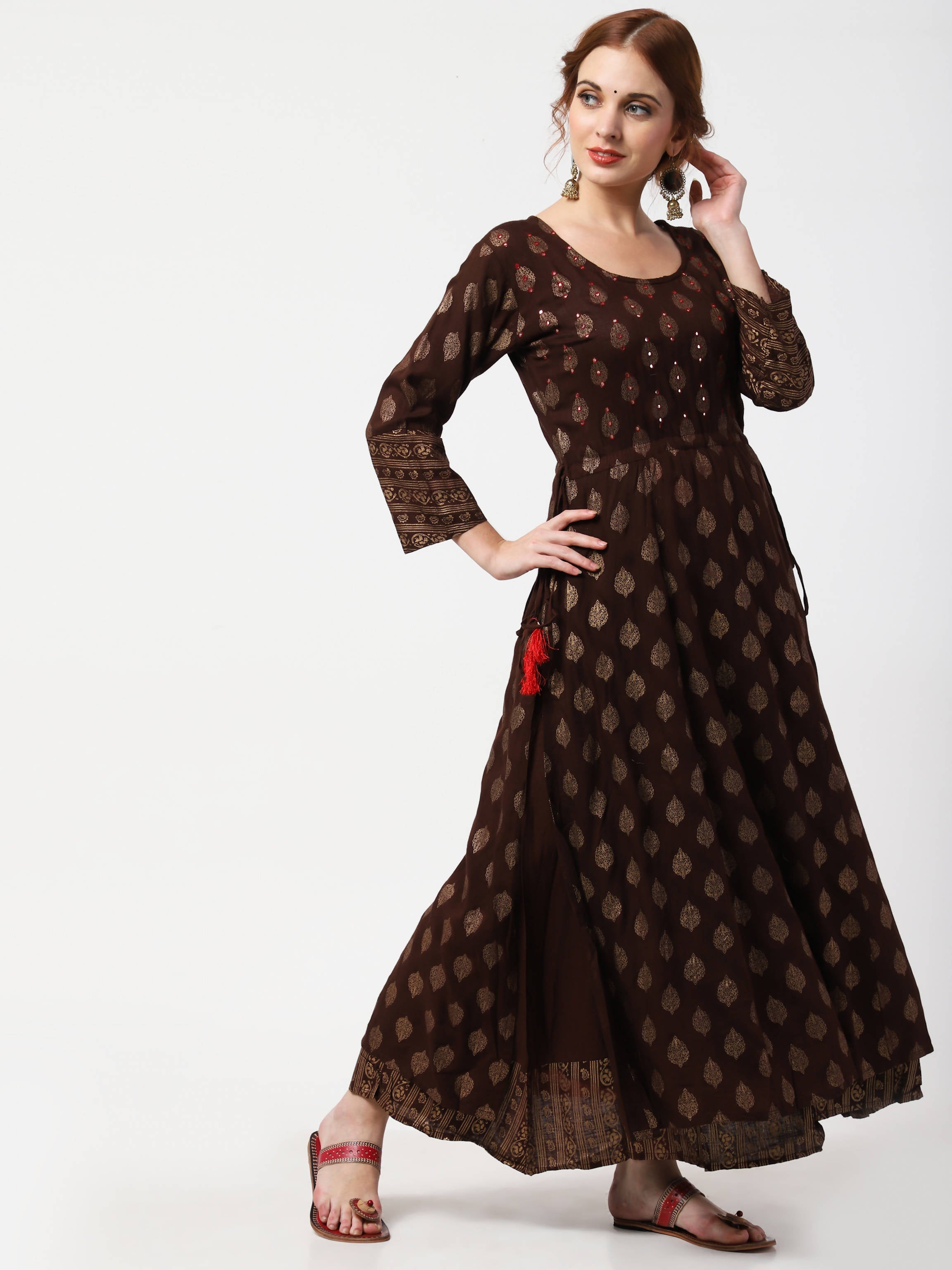 Cheera Double Layer Anarkali Dress