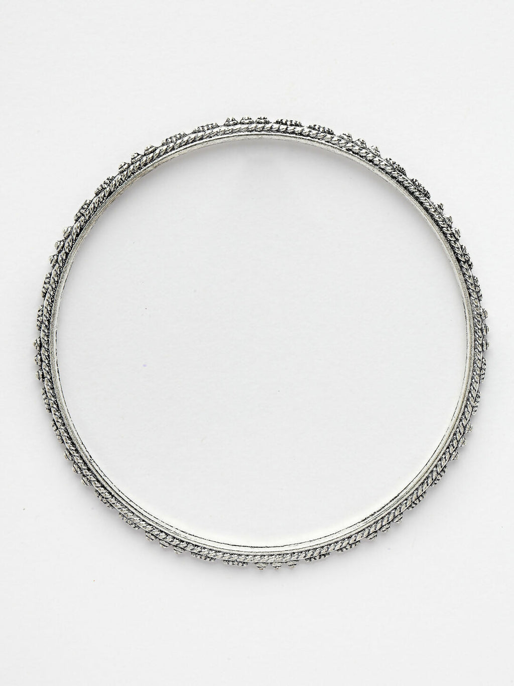 NVR Women's Set of 8 Silver-Toned German Silver Oxidised Bangles - Distacart