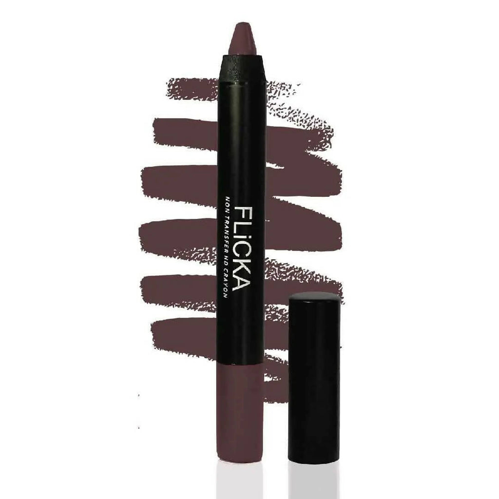 FLiCKA Lasting Lipsence Crayon Lipstick 06 Foody - Brown