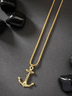 NVR Men Set of 2 Silver & Gold Stainless Steel Pendant with Chain