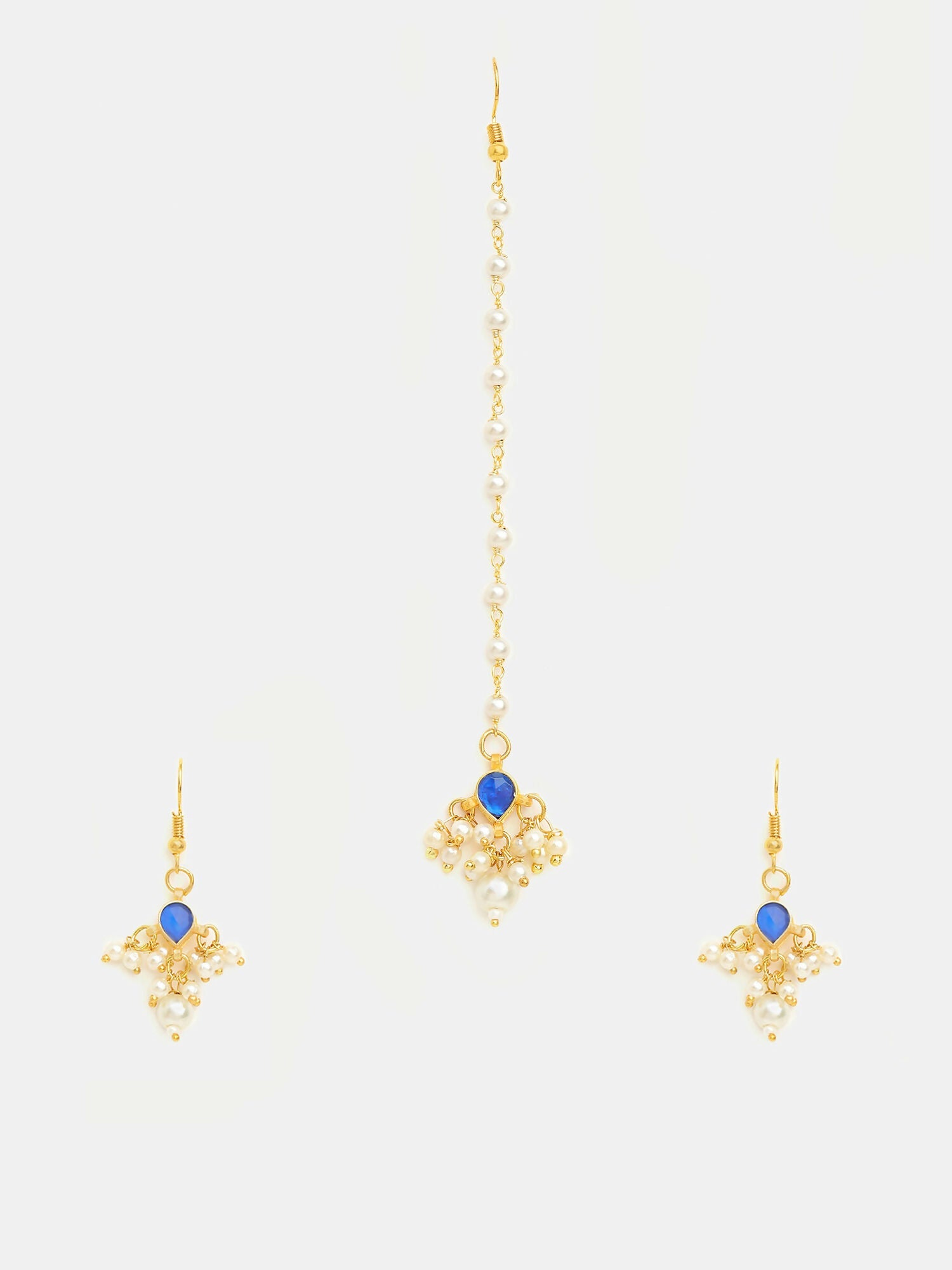 Ruby Raang Set Of 2 Blue Kundan - Distacart