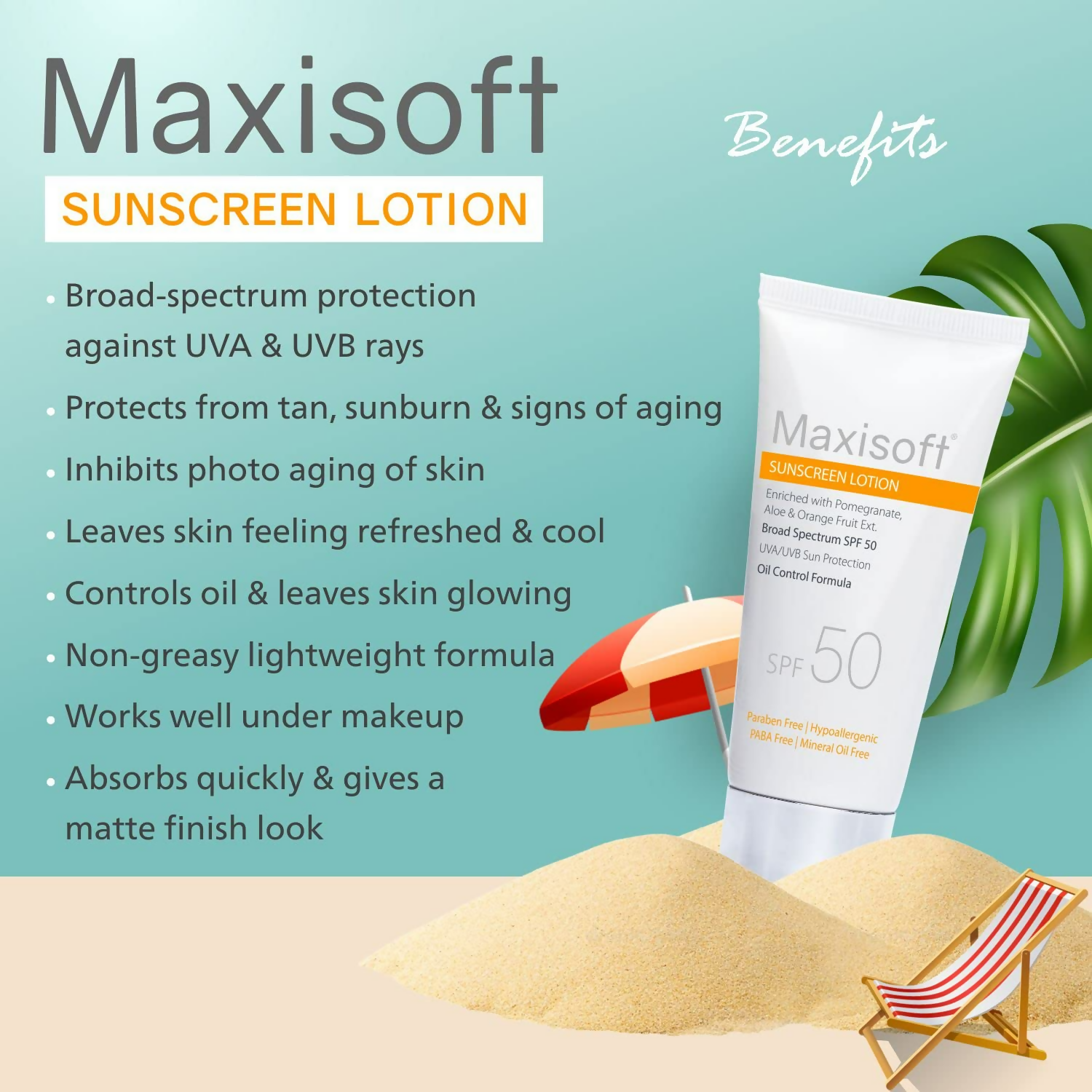 Maxisoft Sunscreen Lotion SPF 50