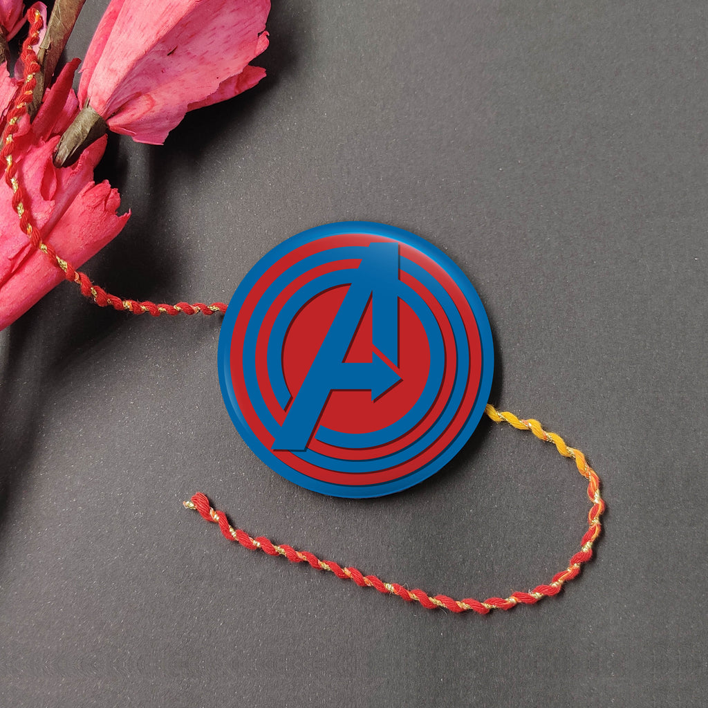 Indianvibez Avengers Metal Rakhi with Fridge Magnet - Kids Rakhi - Distacart