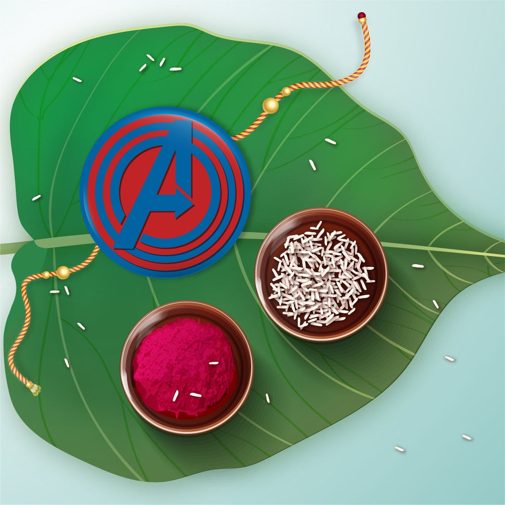 Indianvibez Avengers Metal Rakhi with Fridge Magnet - Kids Rakhi - Distacart