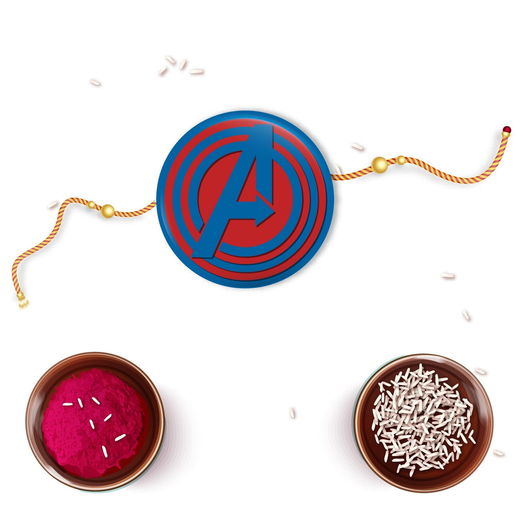 Indianvibez Avengers Metal Rakhi with Fridge Magnet - Kids Rakhi - Distacart