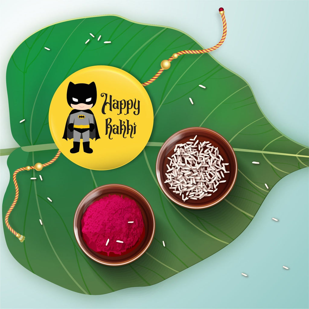 Indianvibez Batman Metal Rakhi with Fridge Magnet - Kids Rakhi - Distacart