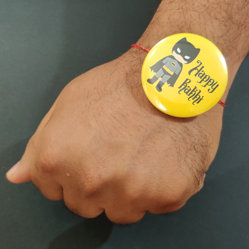 Indianvibez Batman Metal Rakhi with Fridge Magnet - Kids Rakhi - Distacart