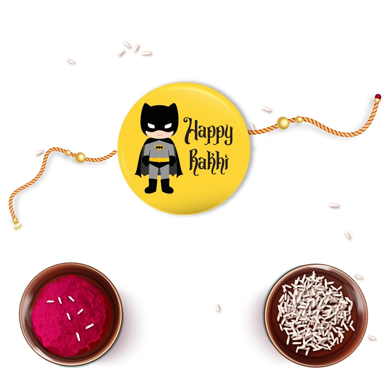 Indianvibez Batman Metal Rakhi with Fridge Magnet - Kids Rakhi - Distacart