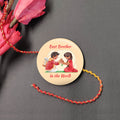 Indianvibez Best Brother in the World Metal Rakhi with Fridge Magnet - Kids Rakhi - Distacart