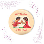 Indianvibez Best Brother in the World Metal Rakhi with Fridge Magnet - Kids Rakhi - Distacart