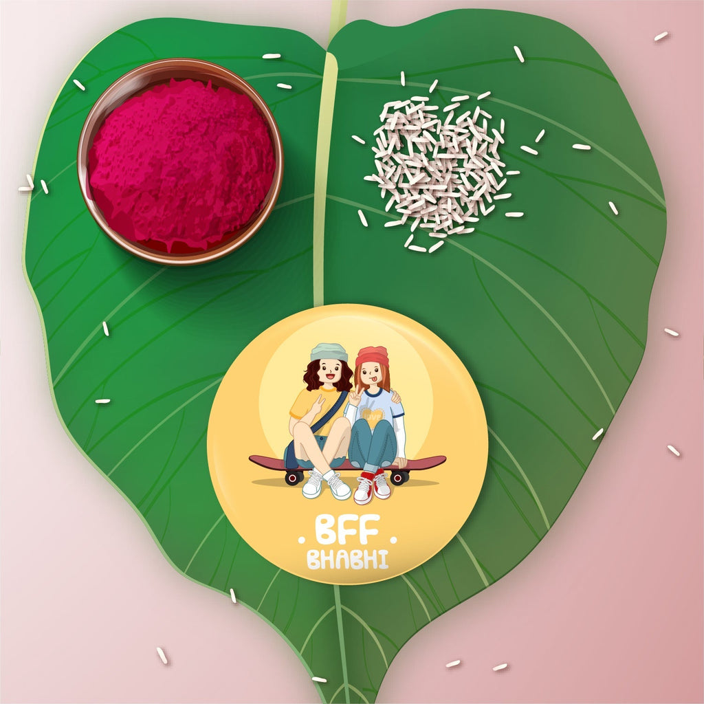 Indianvibez Bff Bhabhi Metal Rakhi/Lumba with Fridge Magnet - Kids Rakhi - Distacart