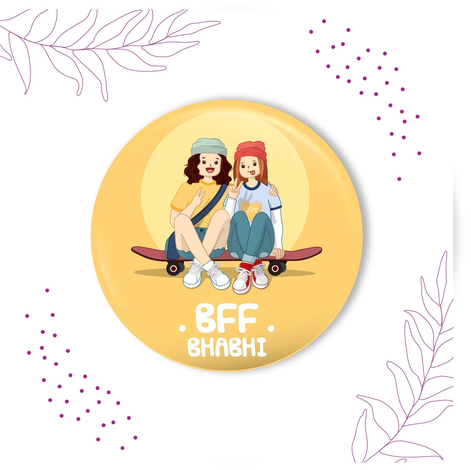 Indianvibez Bff Bhabhi Metal Rakhi/Lumba with Fridge Magnet - Kids Rakhi - Distacart