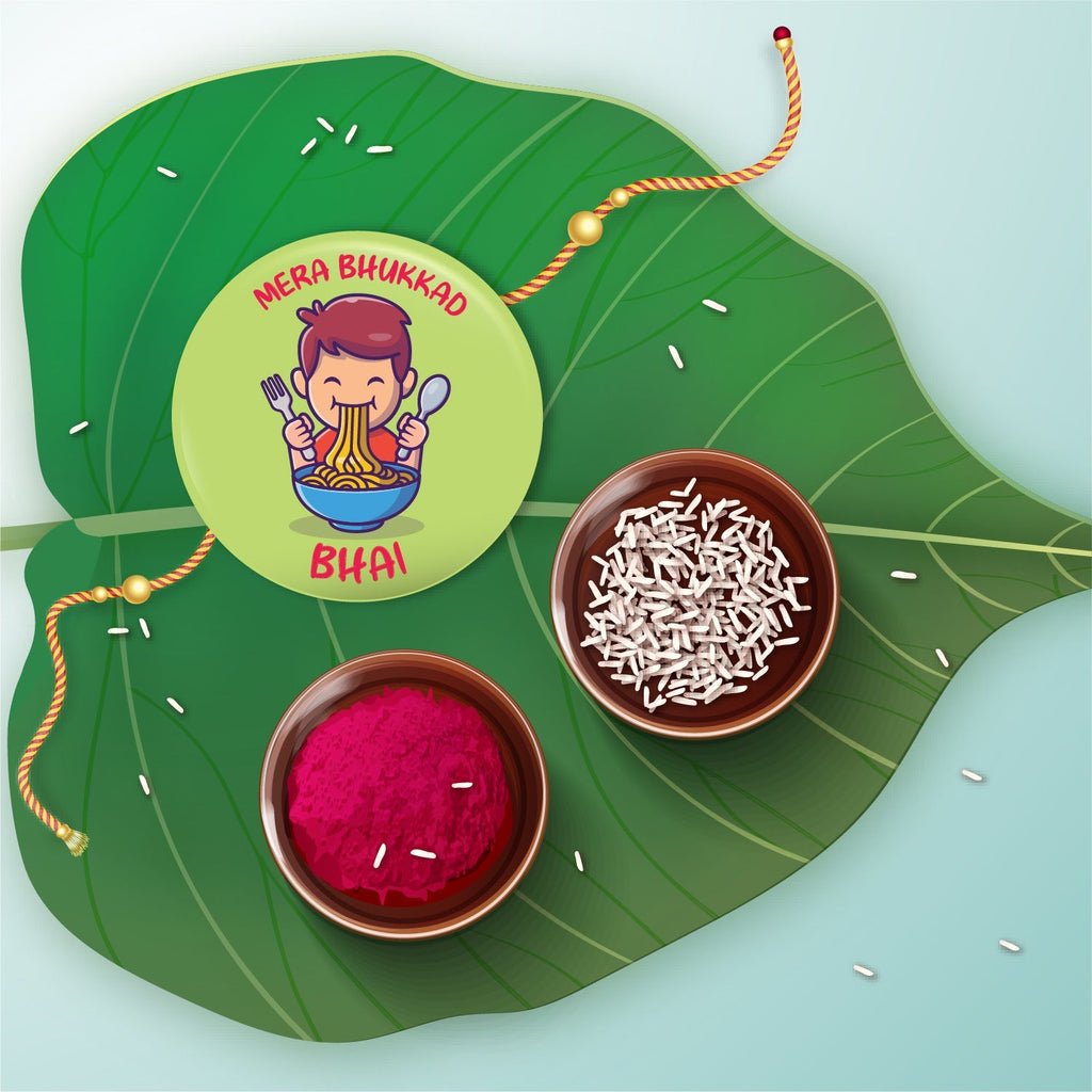 Indianvibez Bhukkad Bhai Metal Rakhi with Fridge Magnet - Kids Rakhi - Distacart