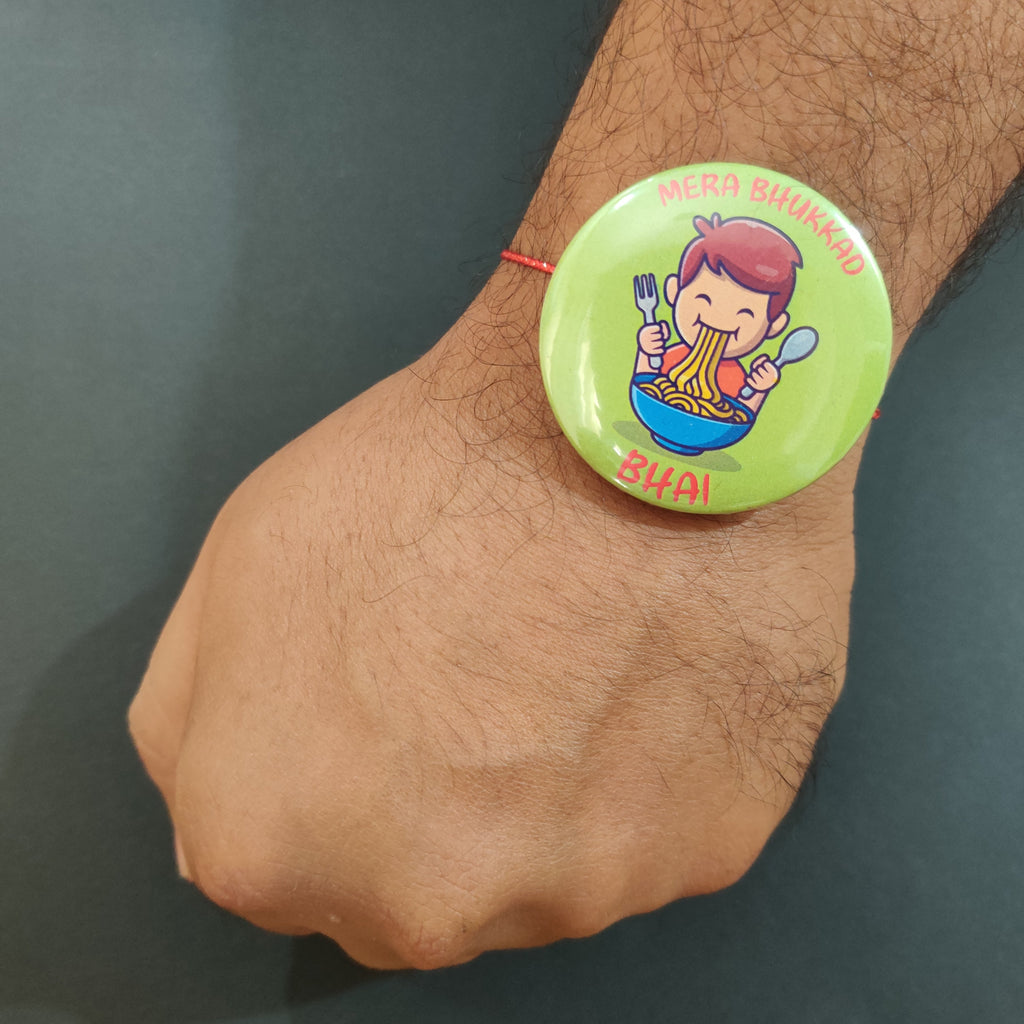 Indianvibez Bhukkad Bhai Metal Rakhi with Fridge Magnet - Kids Rakhi - Distacart