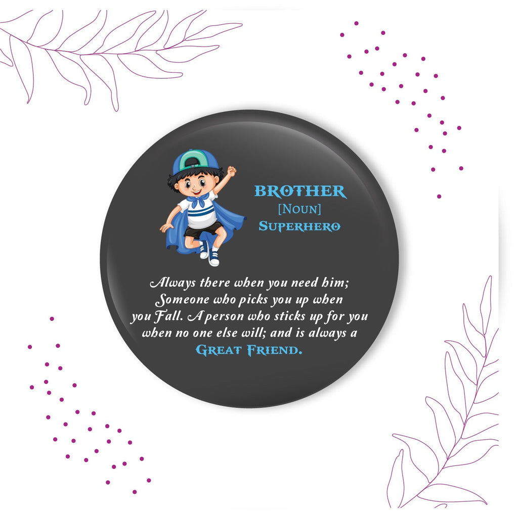 Indianvibez Brother is Superhero Metal Rakhi with Fridge Magnet - Kids Rakhi - Distacart