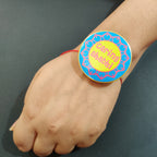 Indianvibez Caring Bhabhi Metal Rakhi/Lumba with Fridge Magnet - Kids Rakhi - Distacart