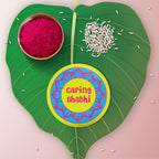 Indianvibez Caring Bhabhi Metal Rakhi/Lumba with Fridge Magnet - Kids Rakhi - Distacart