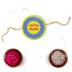 Indianvibez Caring Bhabhi Metal Rakhi/Lumba with Fridge Magnet - Kids Rakhi - Distacart