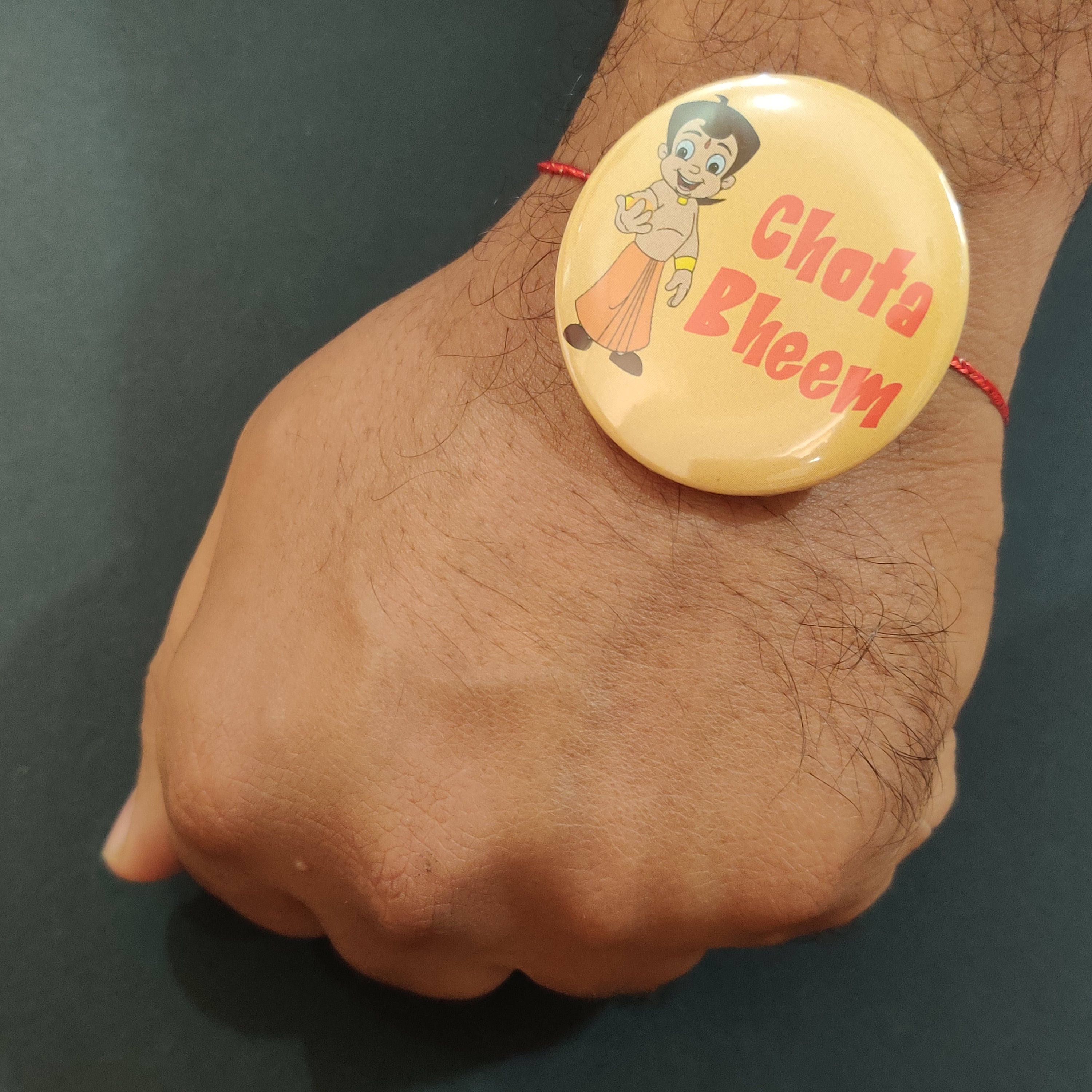 Indianvibez Chota Bheem Metal Rakhi with Fridge Magnet - Kids Rakhi - Distacart
