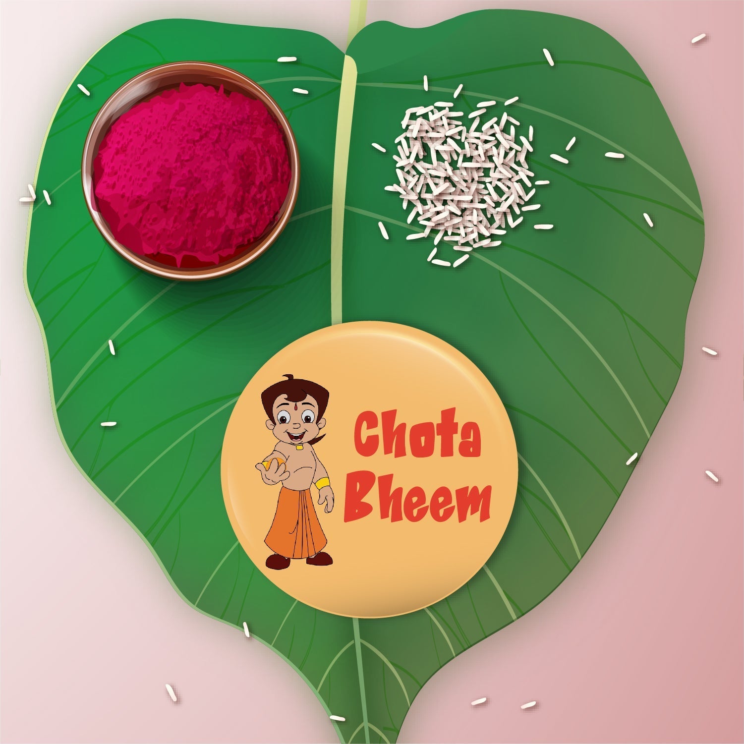 Indianvibez Chota Bheem Metal Rakhi with Fridge Magnet - Kids Rakhi - Distacart