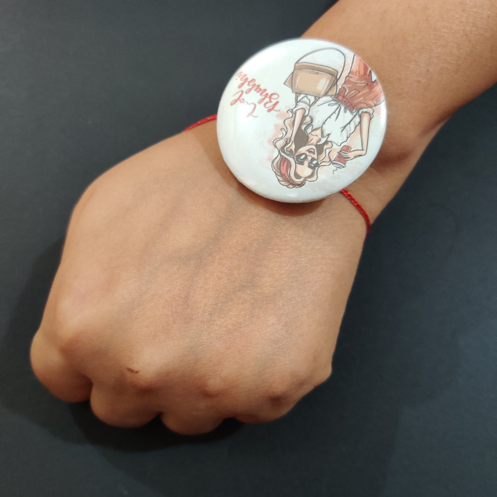 Indianvibez Cool Bhabhi Metal Rakhi/Lumba with Fridge Magnet - Kids Rakhi - Distacart
