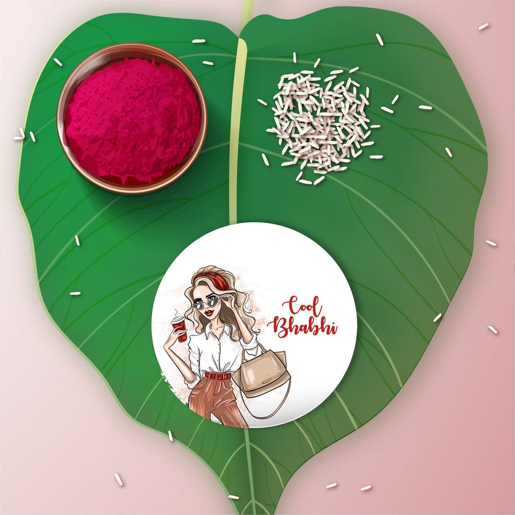 Indianvibez Cool Bhabhi Metal Rakhi/Lumba with Fridge Magnet - Kids Rakhi - Distacart
