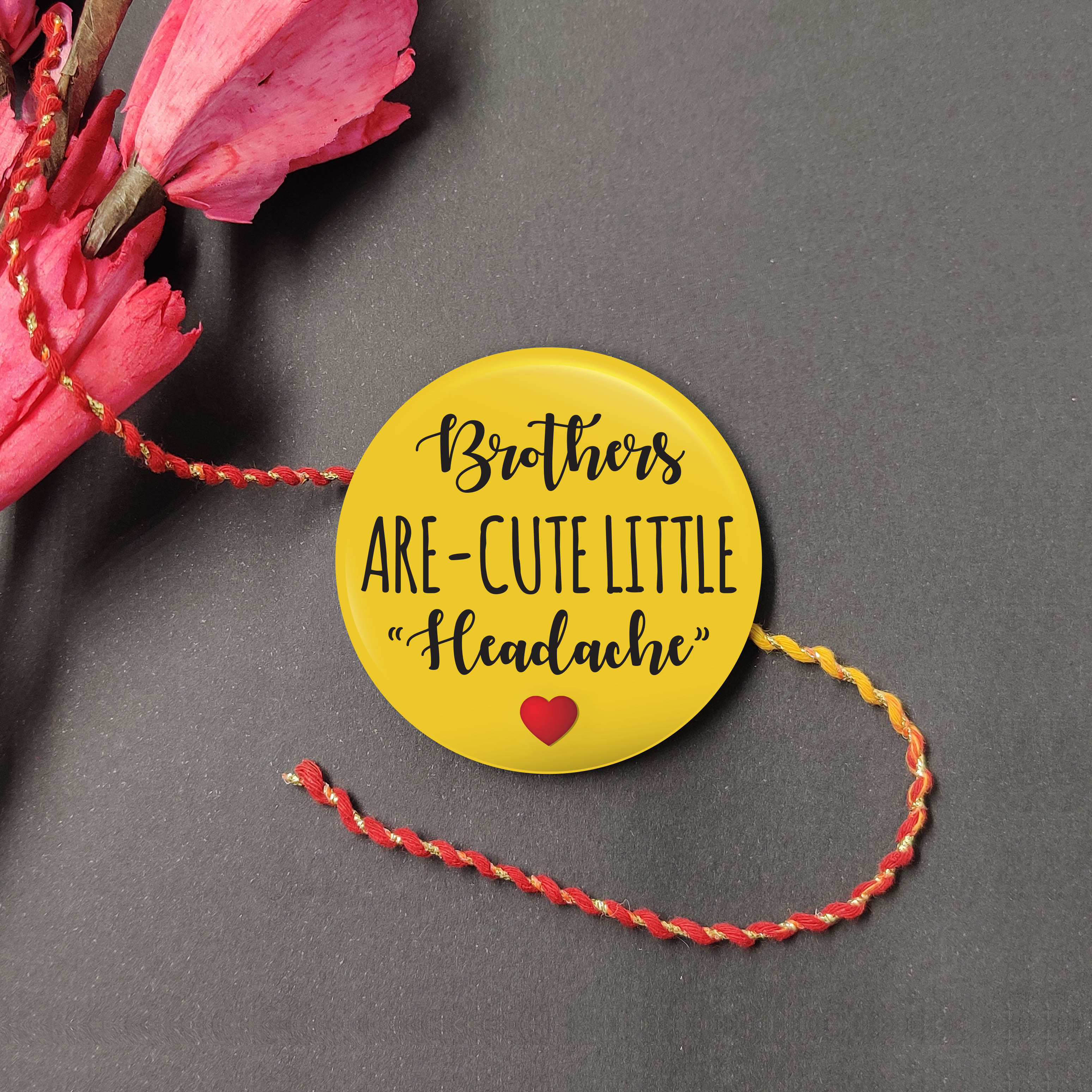 Indianvibez Brothers are Cute Little Headache Metal Rakhi with Fridge Magnet - Kids Rakhi - Distacart