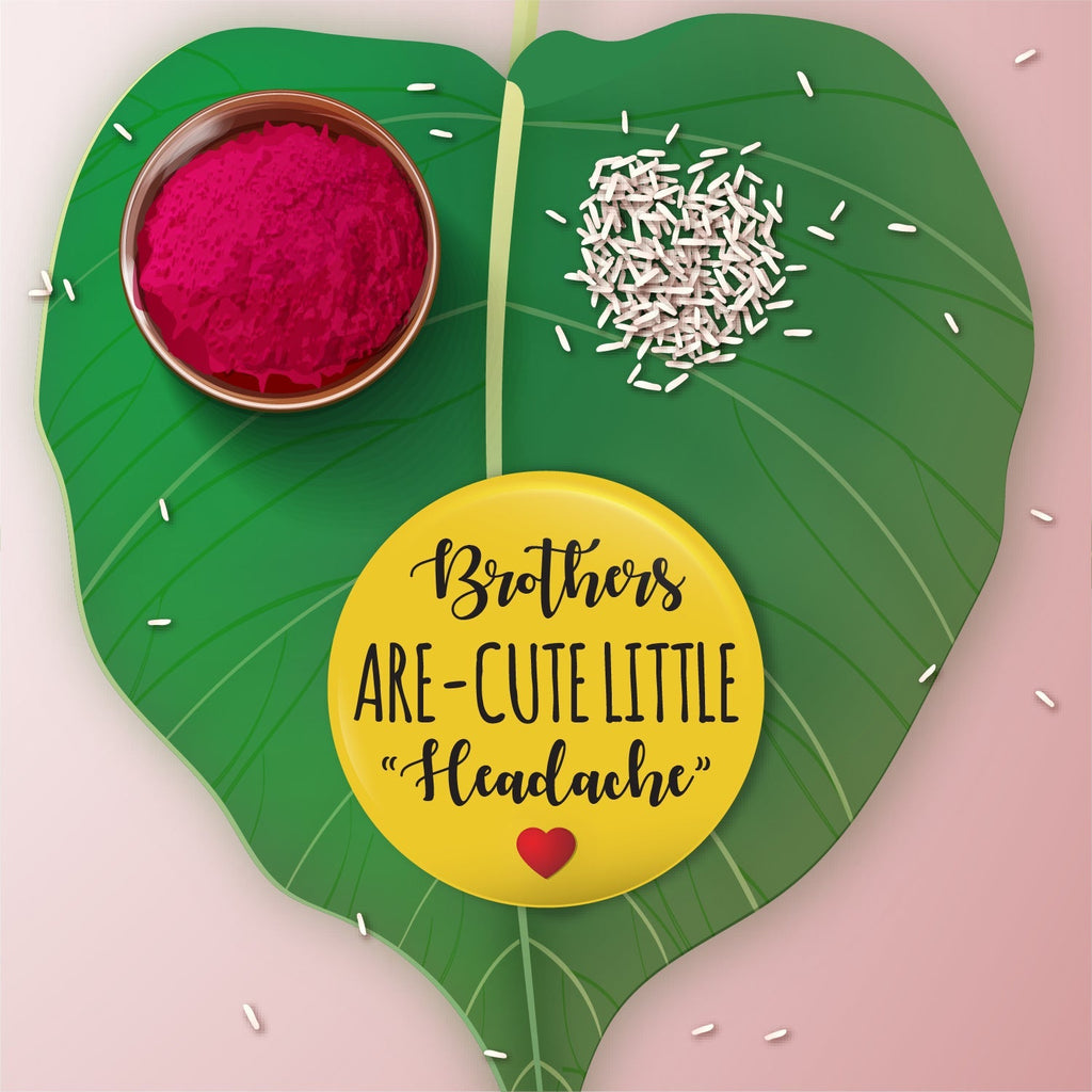 Indianvibez Brothers are Cute Little Headache Metal Rakhi with Fridge Magnet - Kids Rakhi - Distacart