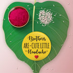 Indianvibez Brothers are Cute Little Headache Metal Rakhi with Fridge Magnet - Kids Rakhi - Distacart