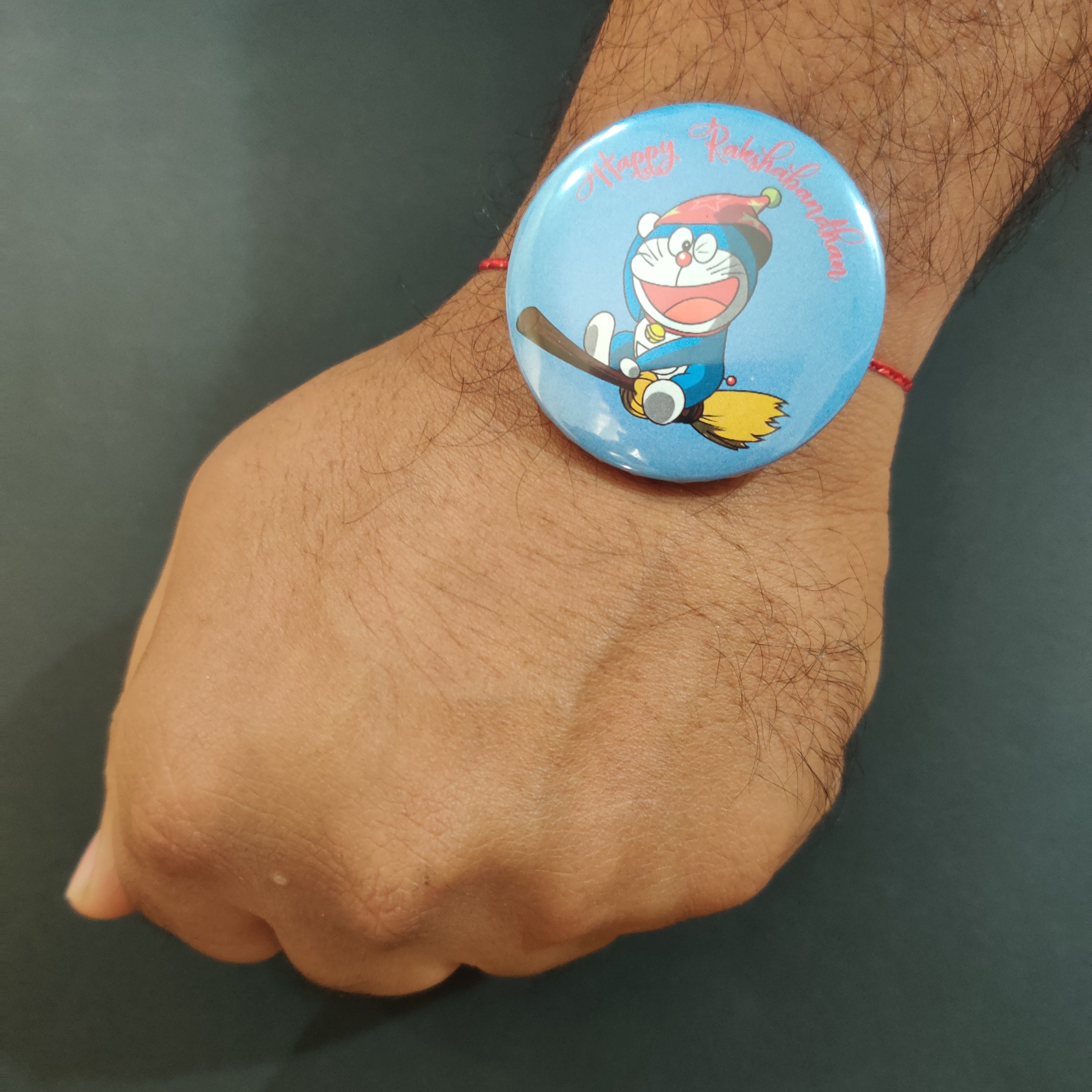 Indianvibez Doraemon Metal Rakhi with Fridge Magnet - Kids Rakhi - Distacart