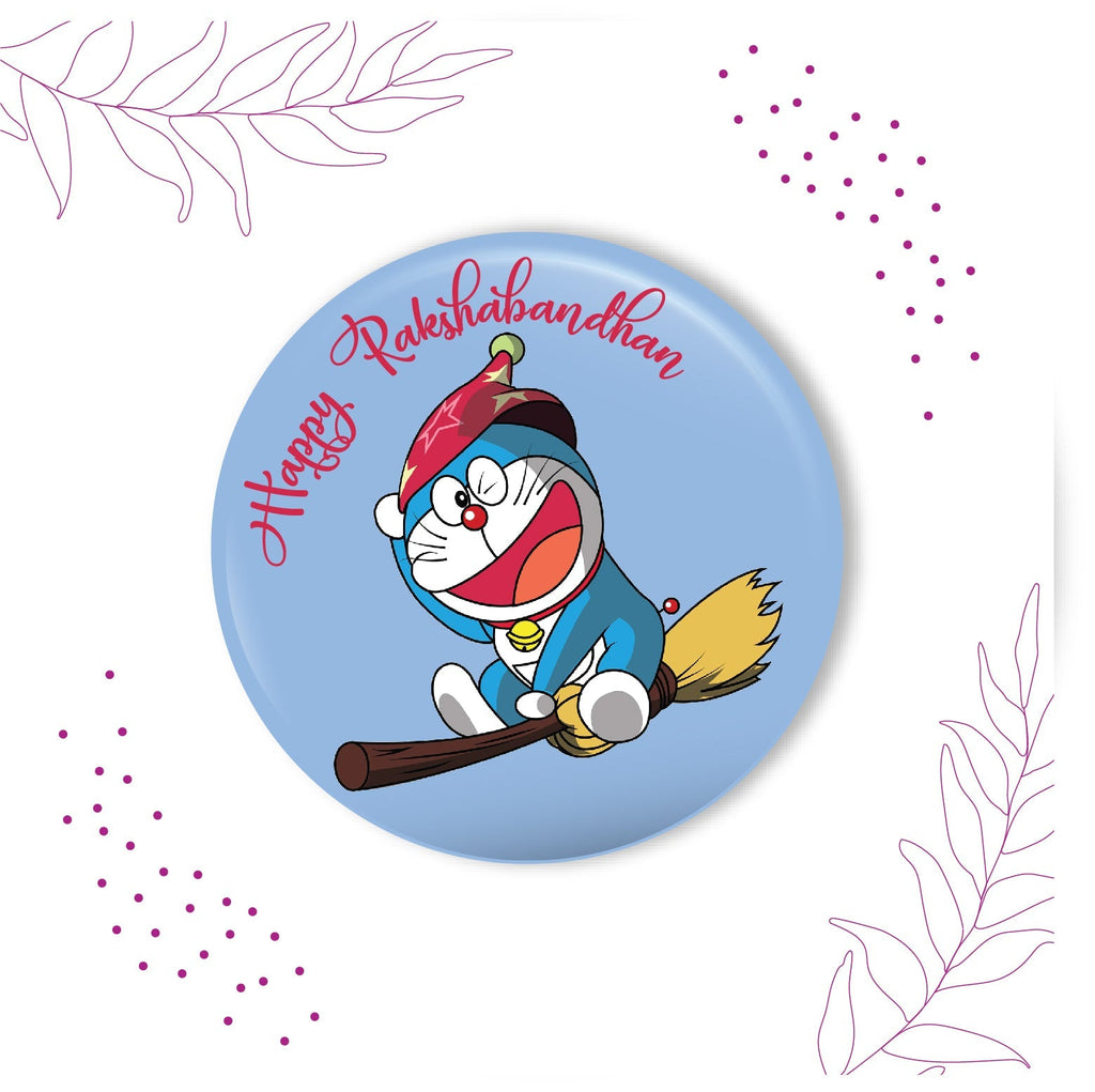 Indianvibez Doraemon Metal Rakhi with Fridge Magnet - Kids Rakhi - Distacart
