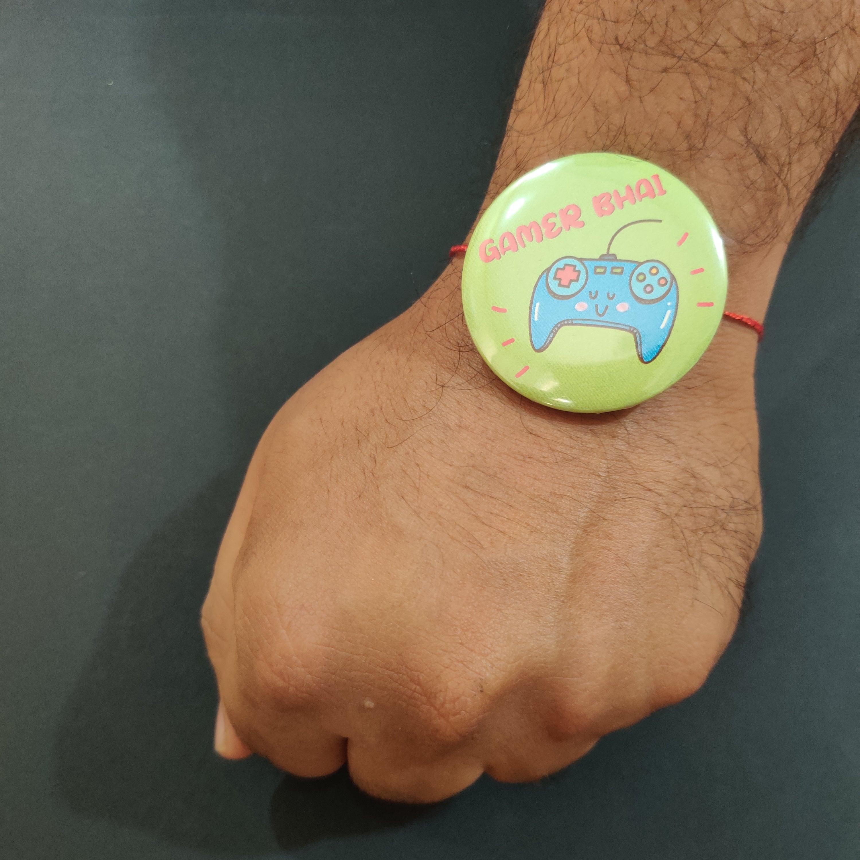 Indianvibez Gamer Bhai Metal Rakhi with Fridge Magnet - Kids Rakhi - Distacart