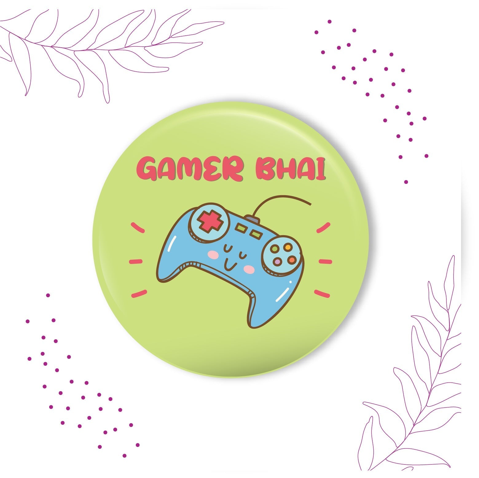 Indianvibez Gamer Bhai Metal Rakhi with Fridge Magnet - Kids Rakhi - Distacart