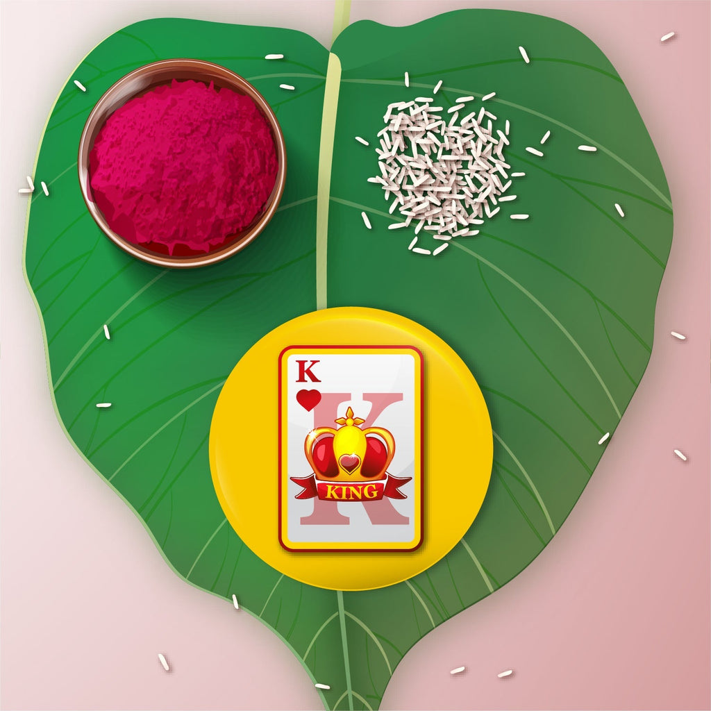 Indianvibez King Bhai Metal Rakhi with Fridge Magnet - Kids Rakhi - Distacart