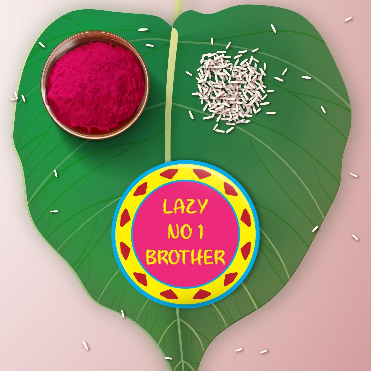 Indianvibez Lazy No 1 Brother Metal Rakhi with Fridge Magnet - Kids Rakhi - Distacart