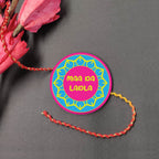 Indianvibez Maa Da Ladla Metal Rakhi with Fridge Magnet - Kids Rakhi - Distacart