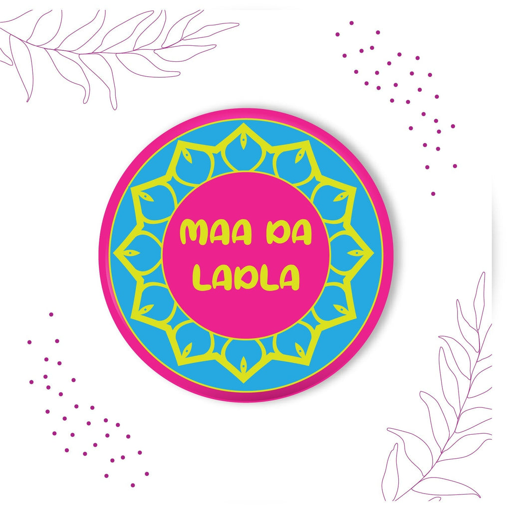 Indianvibez Maa Da Ladla Metal Rakhi with Fridge Magnet - Kids Rakhi - Distacart