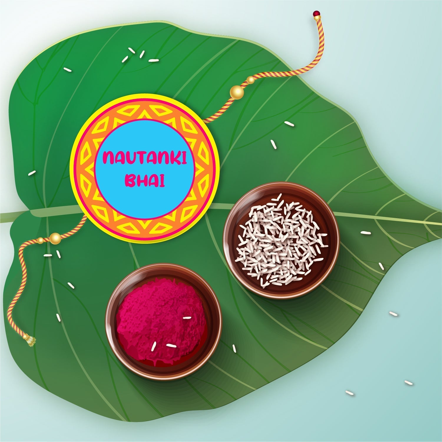 Indianvibez Nautanki Bhai Metal Rakhi with Fridge Magnet - Kids Rakhi - Distacart