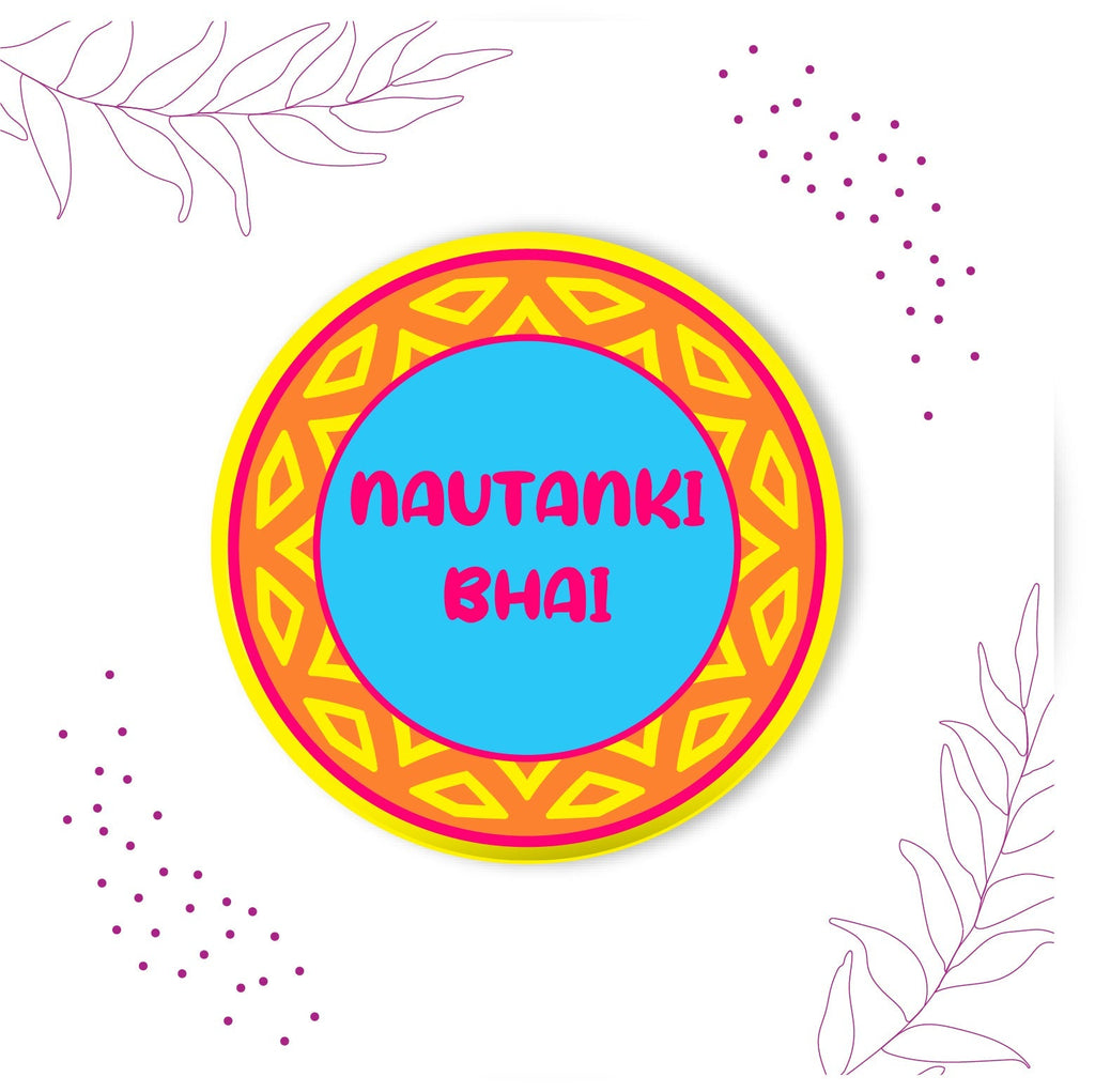 Indianvibez Nautanki Bhai Metal Rakhi with Fridge Magnet - Kids Rakhi - Distacart