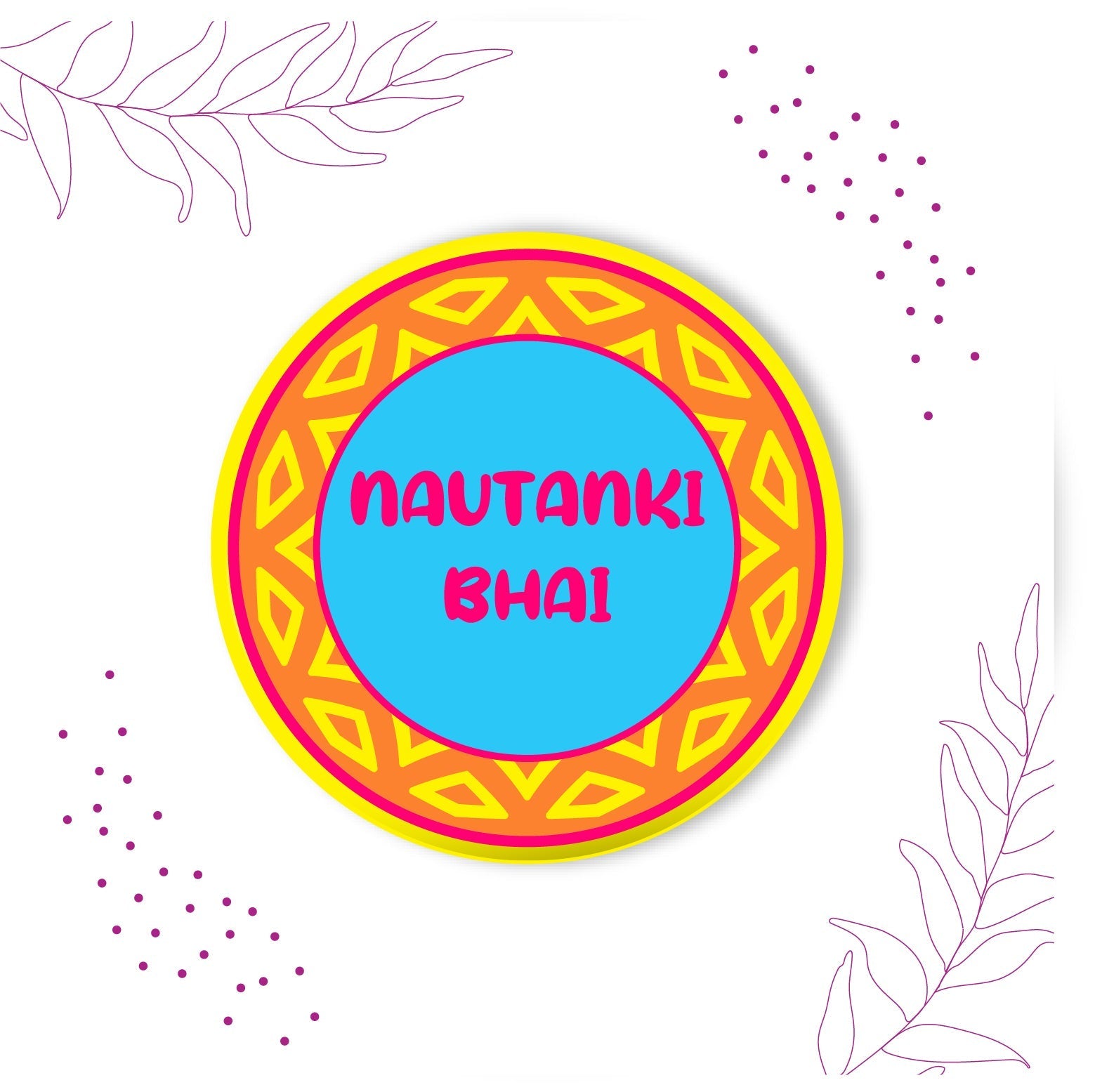 Indianvibez Nautanki Bhai Metal Rakhi with Fridge Magnet - Kids Rakhi - Distacart