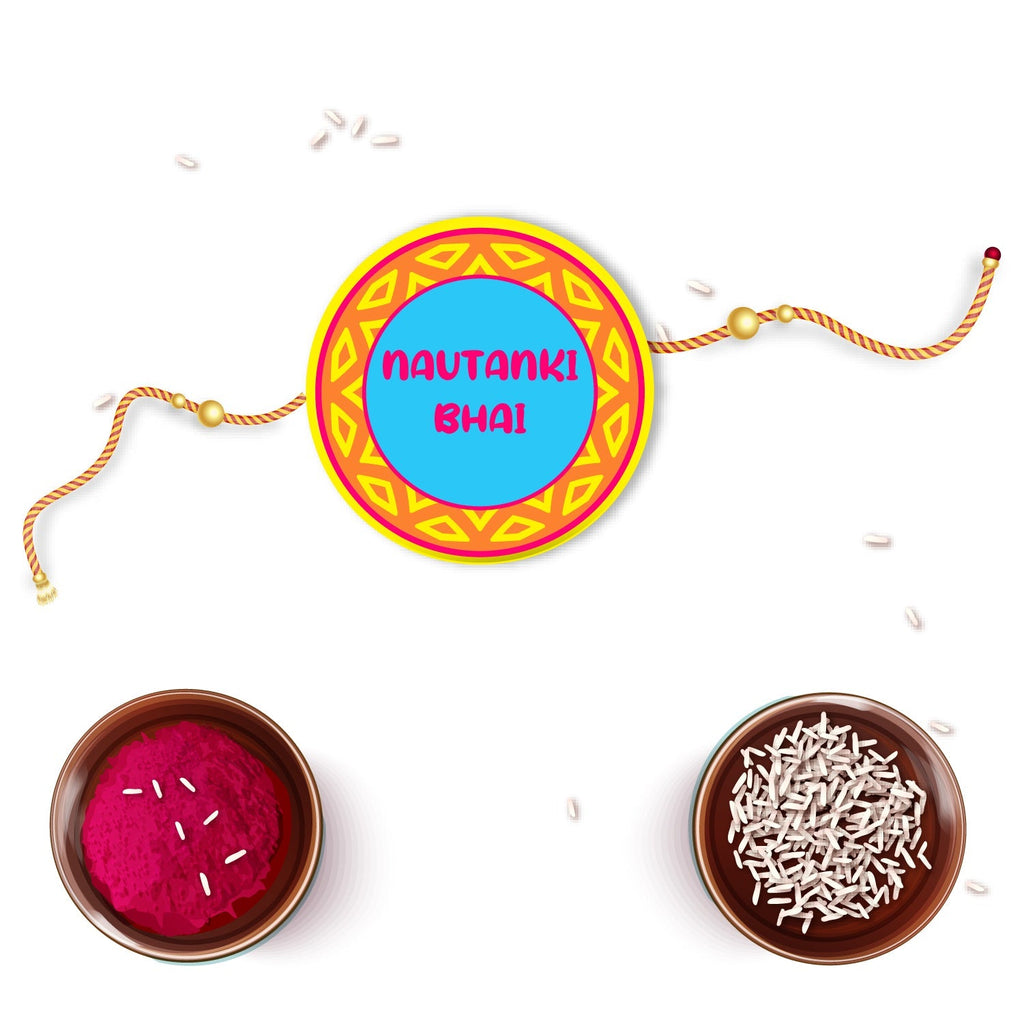 Indianvibez Nautanki Bhai Metal Rakhi with Fridge Magnet - Kids Rakhi - Distacart