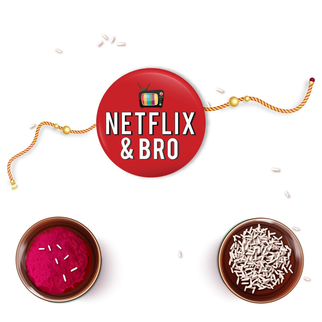 Indianvibez Netflix & Bro Metal Rakhi with Fridge Magnet - Kids Rakhi - Distacart