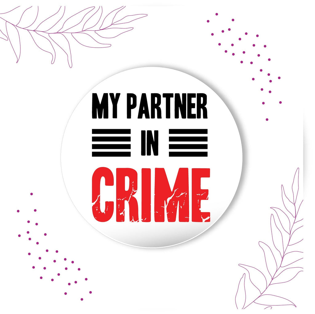 Indianvibez Partner in Crime Metal Rakhi with Fridge Magnet - Kids Rakhi - Distacart