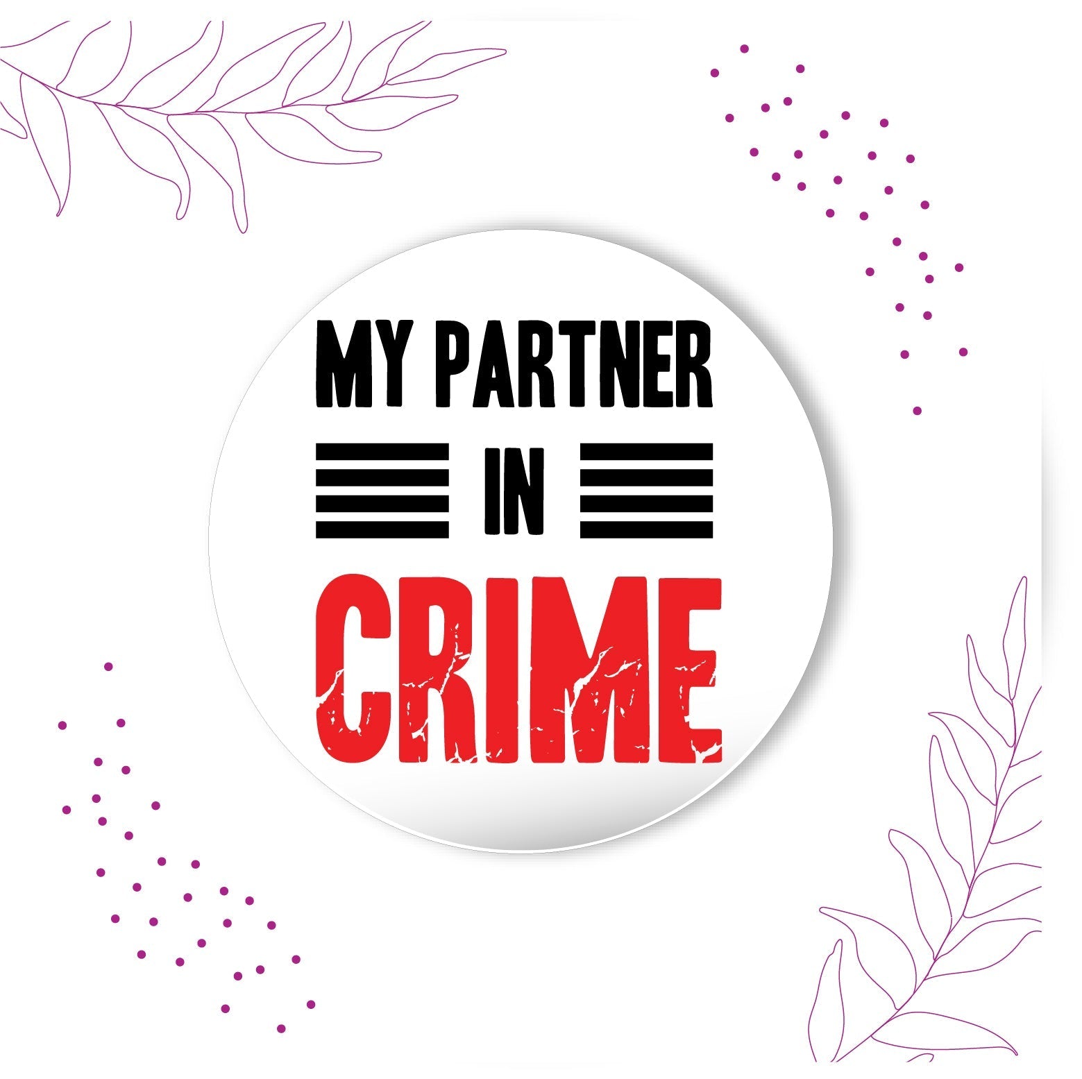 Indianvibez Partner in Crime Metal Rakhi with Fridge Magnet - Kids Rakhi - Distacart