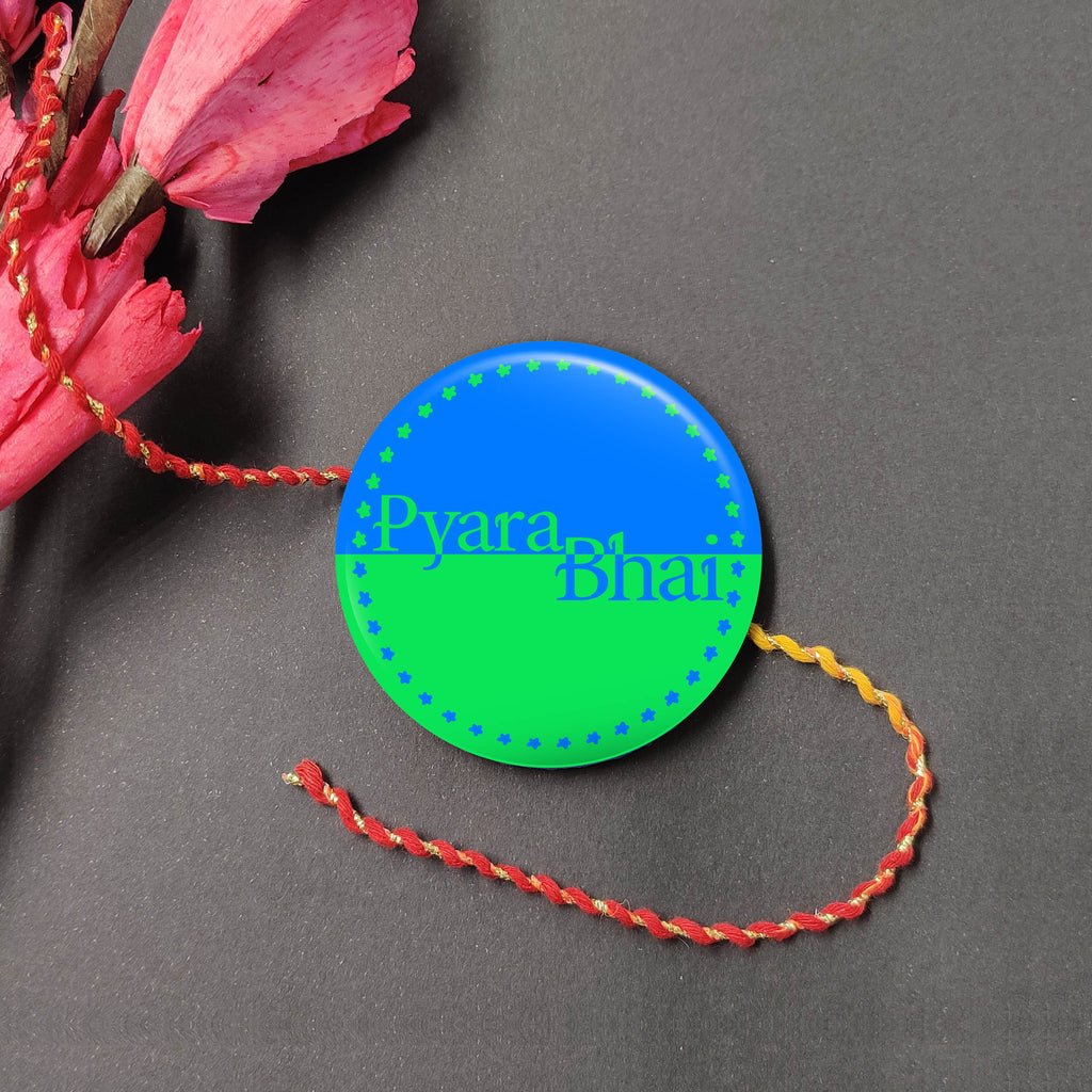 Indianvibez Pyara Bhai Metal Rakhi with Fridge Magnet - Kids Rakhi - Distacart