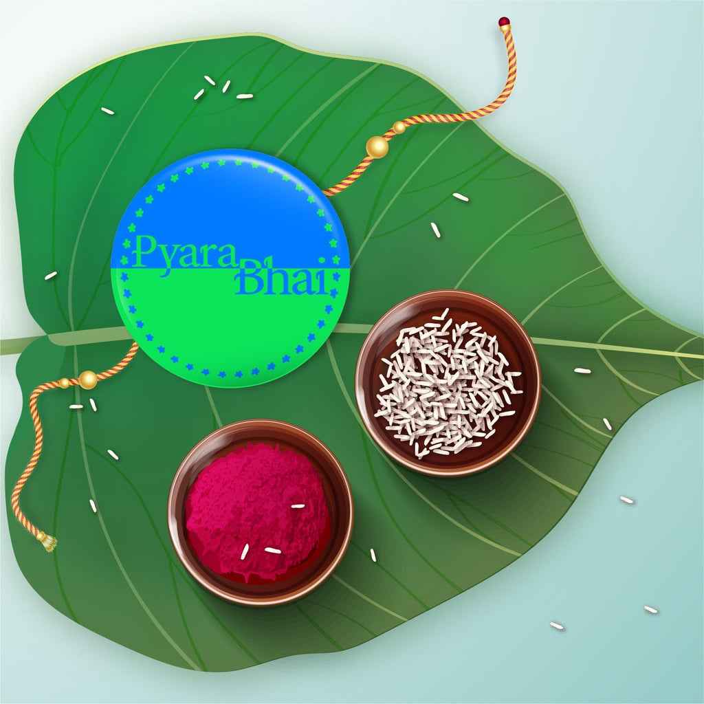 Indianvibez Pyara Bhai Metal Rakhi with Fridge Magnet - Kids Rakhi - Distacart
