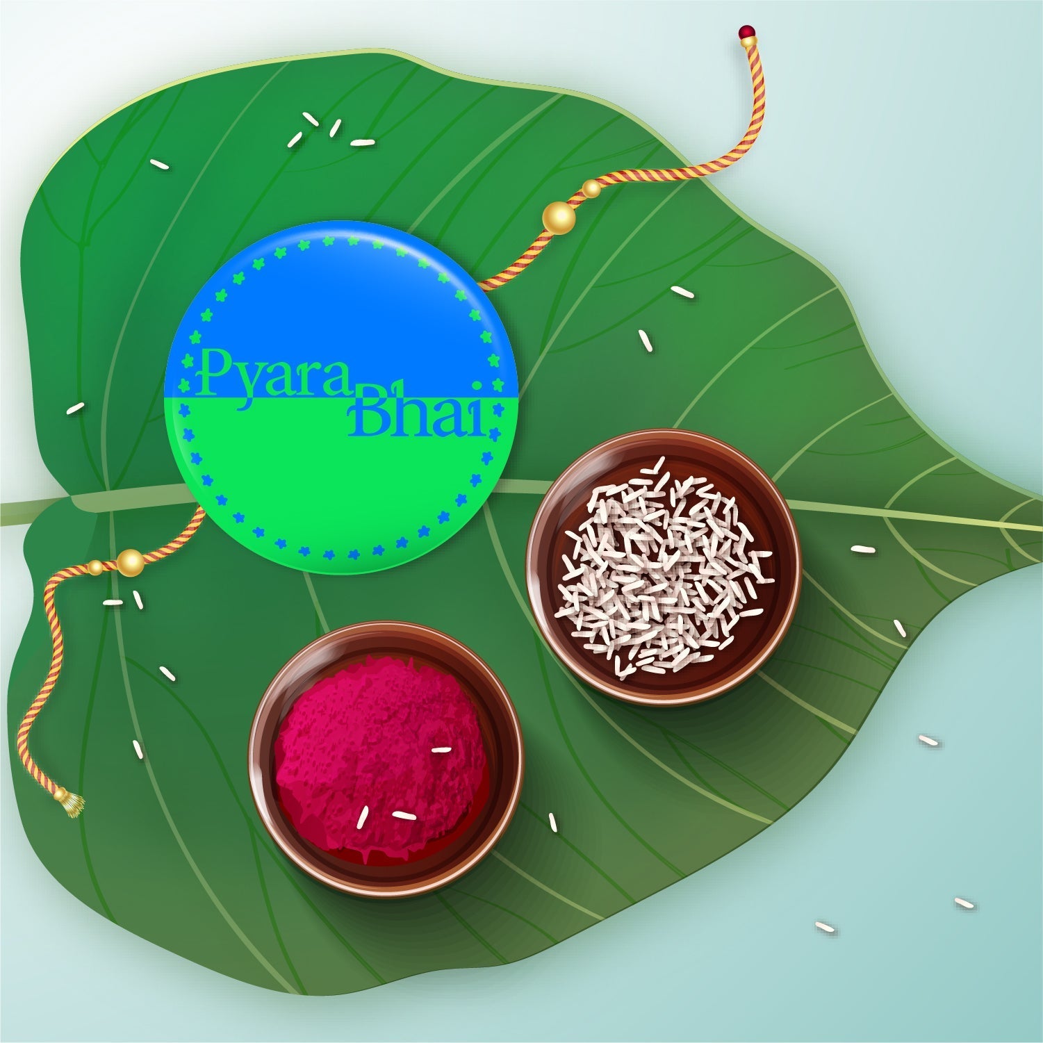 Indianvibez Pyara Bhai Metal Rakhi with Fridge Magnet - Kids Rakhi - Distacart