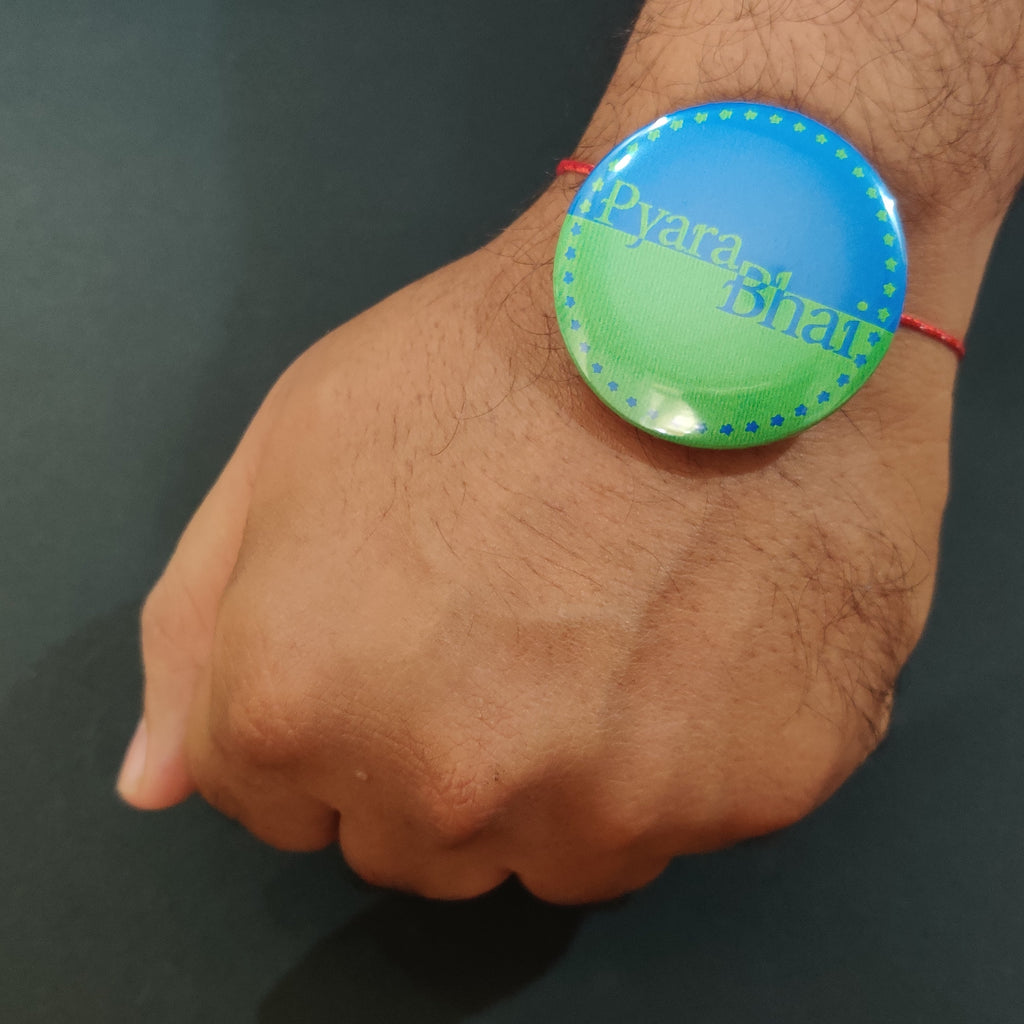 Indianvibez Pyara Bhai Metal Rakhi with Fridge Magnet - Kids Rakhi - Distacart